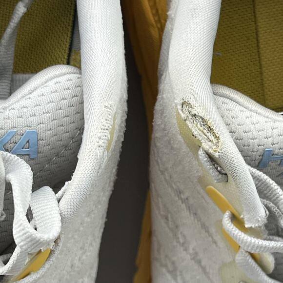 Hoka One One Arahi 6 Running Shoes Women Size 8.5 D Wide White Yellow Sneakers - Picture 9 of 9